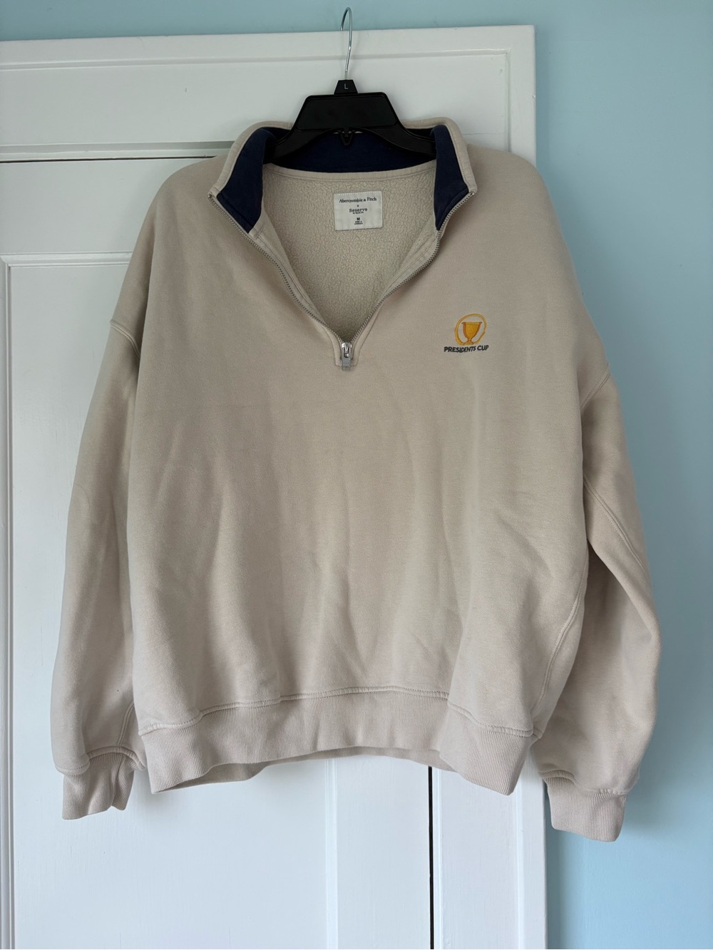 Abercrombie & Fitch PGA Golf Presidents Cup Half Zip Fleece Sweatshirt